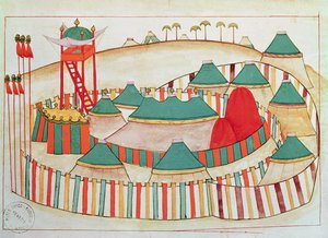 Ms 1671 El campamento imperial, c.1580